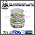 Decorative enamel sugar bowl with LFGB certification